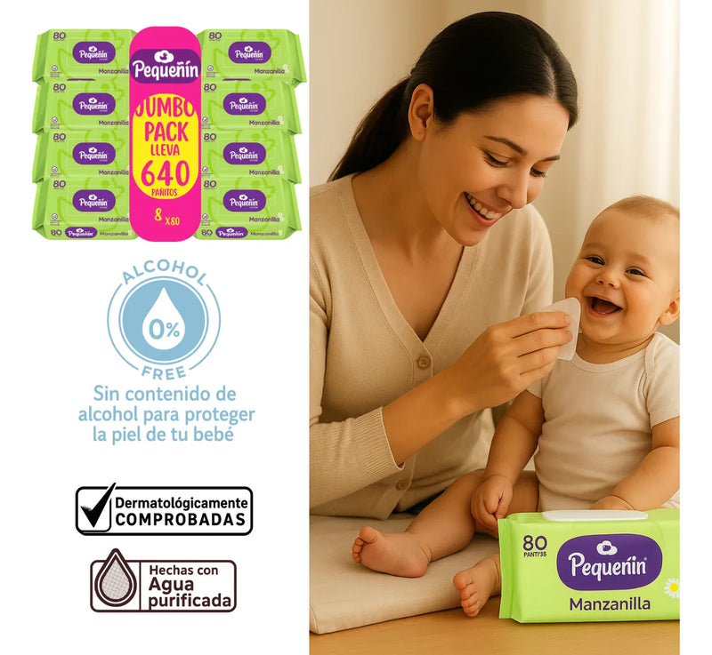 Pañitos Humedos Pequeñin 640und Tollitas Humedas Bebe Pañito