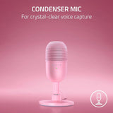 Micrófono Razer Seiren V3 Mini Ultra Compacto Usb Color Rosa