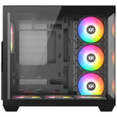 Gabinete Xyz Tesseract X Argb 7 Fans Controller 2d Glass Dual Chamber Usb C