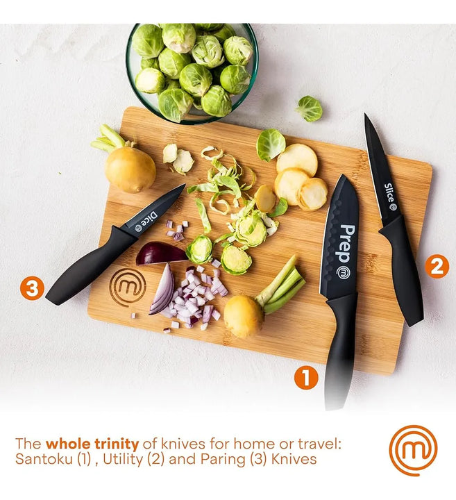 Juego De 3 Cuchillos De Cocina Masterchef, Juego De Cuchillo