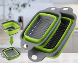 Colador De Cocina Plegable Brandobay De Fácil Almacenamiento Verde
