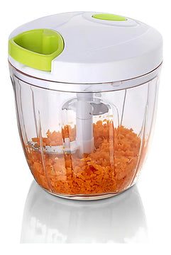 Maxi cortador, picador y mezclador manual 900 ml Chef Master con cuchillas intercambiables blanco y verde
