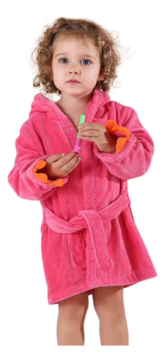 Michley Bata De Bano Con Capucha Para Ninas, Ninos, Toalla D