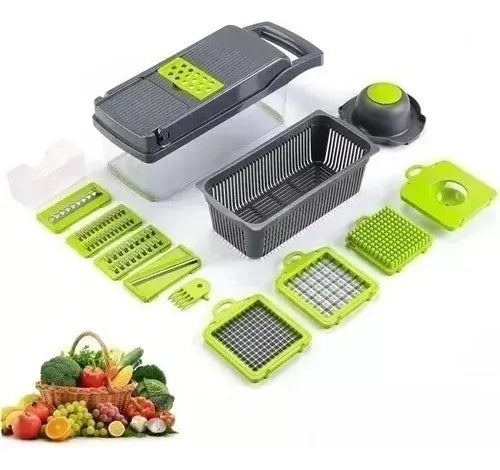 Mandolina Cortador Verduras Multi Picador Vegetales Verde