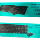 Combo Inalámbrico Teclado + Mouse Tj-808 Color Negro