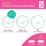 Platos Divididos De Porcelana Para Niños 17 Cm Antideslizant
