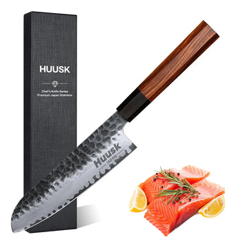 Huusk Cuchillos De Japon, Cuchillo Japones Santoku De 7 PuLG