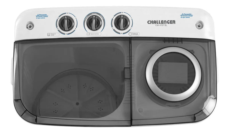 Lavadora Semiautomatica Doble Tina 7 Kg - Cw4707 Challenger Color Blanco