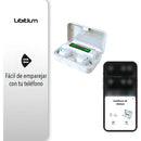 Audífonos Inalámbricos Bluetooth Libitium AUDI-B Color Blanco/Azul con Estuche de Carga