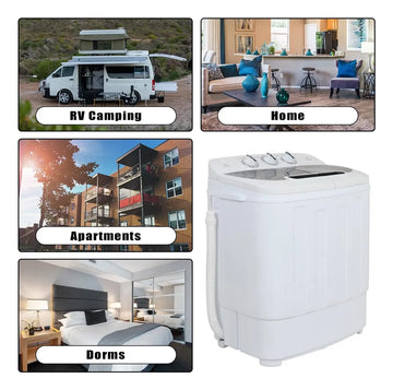 Mini Lavadora Compacta De Carga Superior De Doble Tina