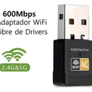 Adaptador Wifi Usb Ac Doble Banda Dual 2.4 Y 5 Ghz + Rapido