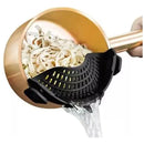 Colador Ajustable A Recipiente En Silicona Negro
