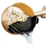 Colador Ajustable A Recipiente En Silicona Negro
