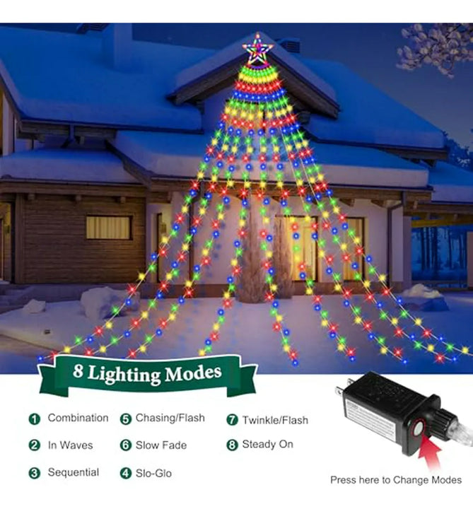 Luces Led Estrella Para Decoración Navideña Exterior 350 Led