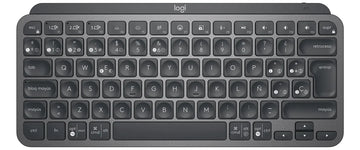 Teclado bluetooth Logitech Master Series QWERTY español color grafito con luz blanca