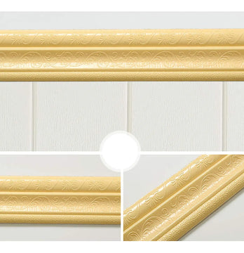 Cozylkx - Moldura Flexible Autoadhesiva 3d De 90 X 3 Pulgada