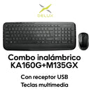Combo Delux Teclado Slim Multimedia + Mouse + Pad Mouse S Mouse Negro Teclado Negro