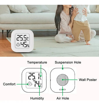 Mini Termómetro Monitor Digital Higrómetro Para Interiores