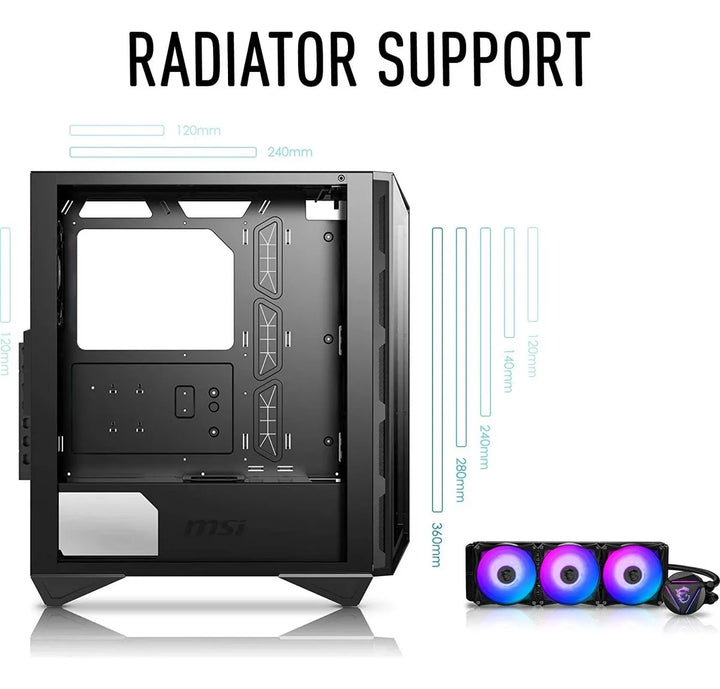 Carcasa Gungnir 110r De La Serie Msi Mpg, Ventilador Argb De