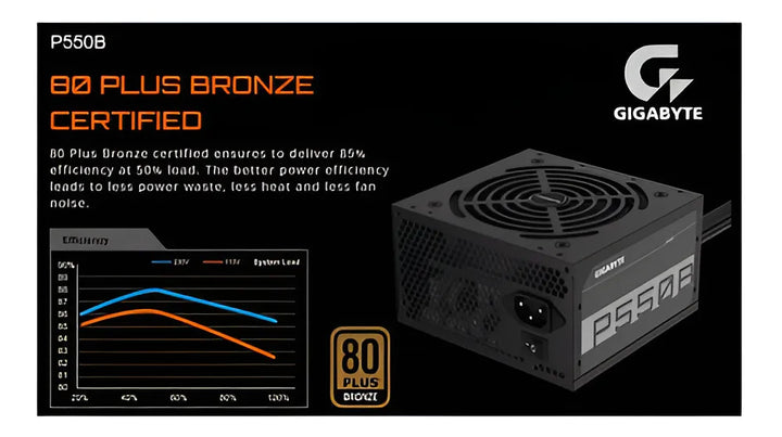 Fuente de poder para PC Gigabyte P550B 550W
