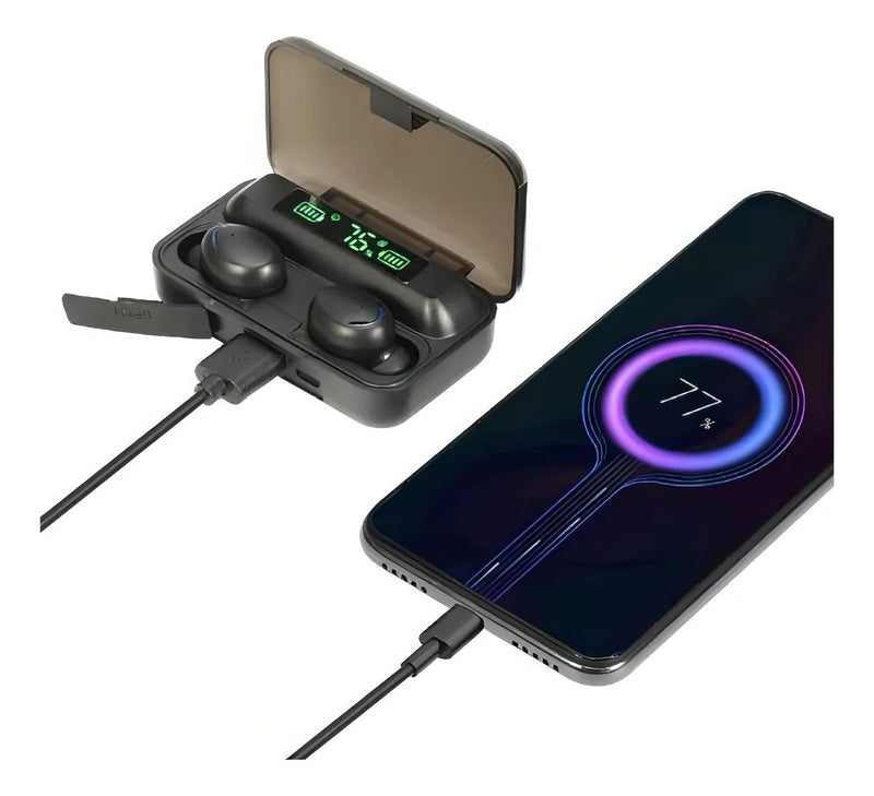 Fone de ouvido in-ear sem fio TWS F9-5 BTH-F9-5 negro