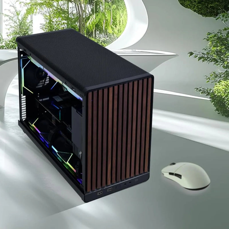 Caja Lian Li A3 Matx-wd, Madera Frontal, Soporta 360mm Aio