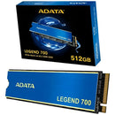Disco De Estado Solido Ssd Tipo M.2 Adata Legend De 512 Gb Azul