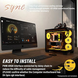 Pc Case Atx 6 Pwm Argb Ventiladores Preinstalados Funda