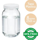 6 Frascos Envase Vidrio Almacenar Leche Materna 8 Oz
