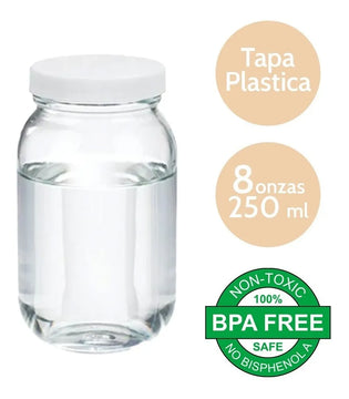 6 Frascos Envase Vidrio Almacenar Leche Materna 8 Oz