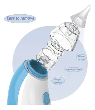 Aspirador Nasal Para Bebés Limpiador Eléctrico De Nariz Blanco