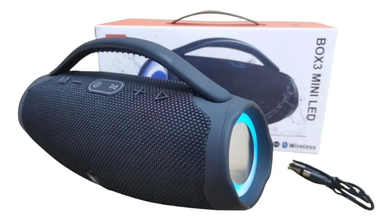 Mini Parlante Bafle Bluetooth Boombox3 Impermeable Negro 30w