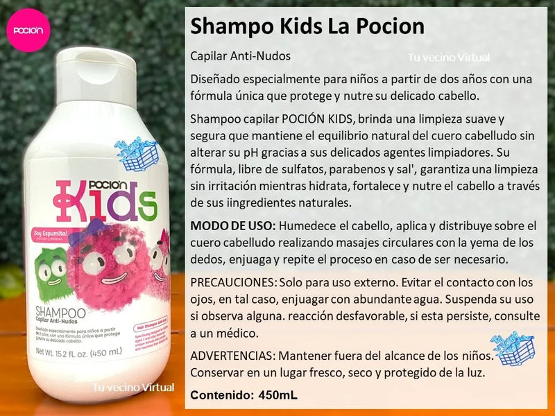 La Pocion Kit Niños Tratamiento Capilar + Shampoo La Pocion