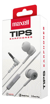 Maxell Audifo In-tips In Ear Stereo Buds W/mic Red Color Blanco