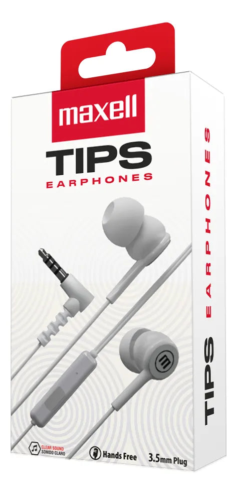 Maxell Audifo In-tips In Ear Stereo Buds W/mic Red Color Blanco