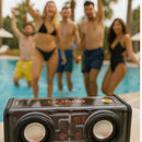 Bocina Portátil Ligero Bluetooth Tws Altavoz Inalámbrico Recargable Parlante Ldnio Luces Led Rgb Sonido Estéreo Graves Potentes Reproductor Música Negro Compacto Duradero