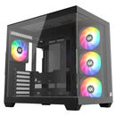 Gabinete Xyz Tesseract X Argb 7 Fans Controller 2d Glass Dual Chamber Usb C