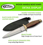 Szco Supplies - Cuchillo Para Botas Con Mango De Madera De 9