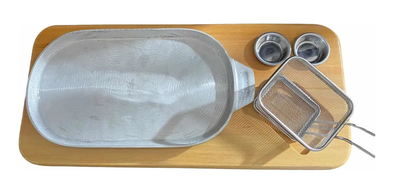 Tabla Para Churrasco Carnes Con Canastilla Nuevas Pino Liso Amarillo