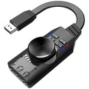 Tarjeta De Sonido Gamer Usb De 7.1 Control Vol Gs3 Mark Ii