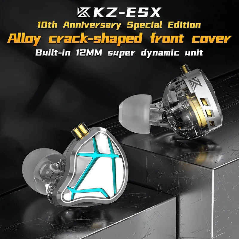 Audífonos Kz Esx Con Mic Dinámicos Hifi Good Bass Monitor