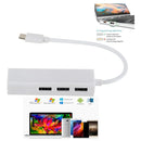 Adaptador De Usb Tipo C A A Rj45 Base 100+ 3 Puertos Usb 2.0