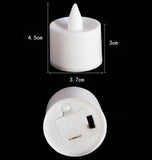 24 Velas Ligeras Electrónicas De Led Con Efecto Llama Luz Amarilla - Cilindro