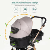 Cochecito De Bebé Convertible 6 En 1 Con Modo Moisés