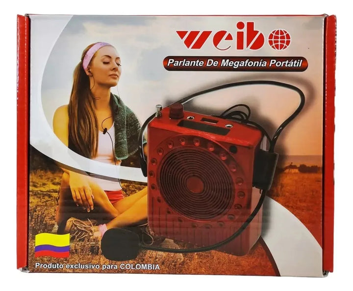 Parlante Portátil Micrófono Amplificador Bluetooth Radio Sd