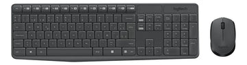 Combo Teclado Y Mouse Logitech Mk235 Inalámbrico Negro Negro Pizarra
