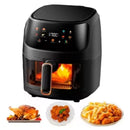 Freidora De Aire 8 Litros Sin Aceite Grande Air Fryer Negro Y Blanco