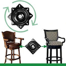 Base Giratoria Silla Riel Soporte Tv 6 X 6 Negro 15x15 Cms
