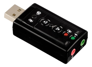 Tarjeta De Sonido Usb 7.1 Con Control De Volumen En Empaque