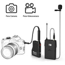 Fifine K037b con micrófono de solapa y auriculares de color negro
